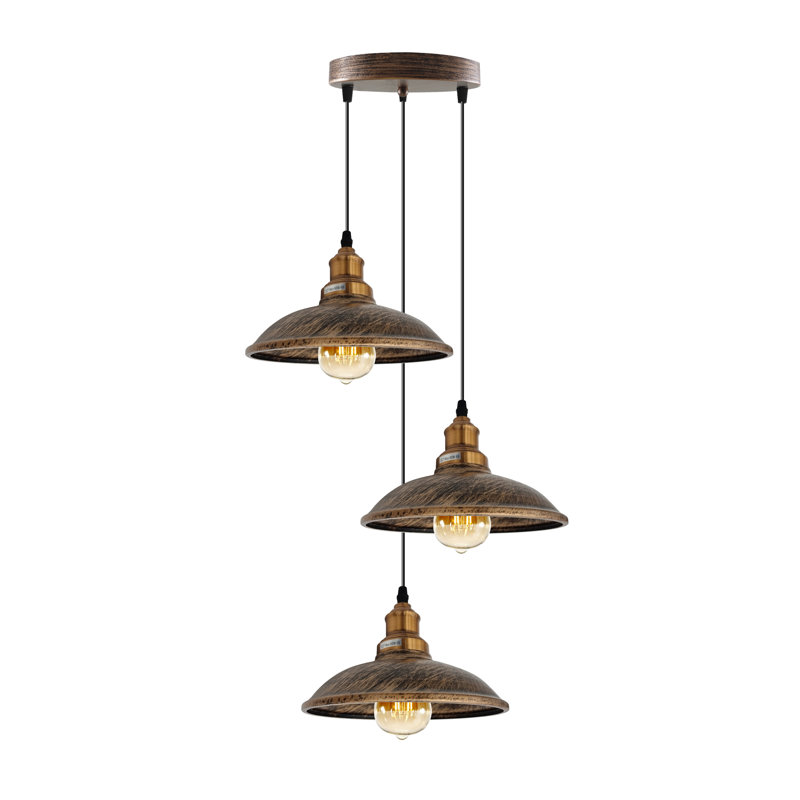 Belmar 3 - Light Cluster Pendant, Brushed Copper, Brushed Copper