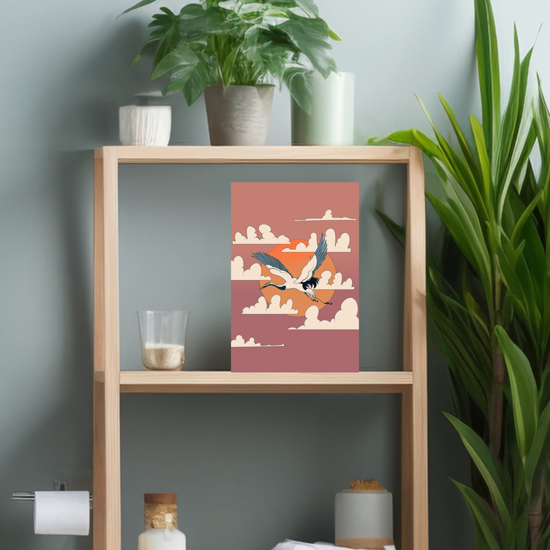 Contemporary Art Elegant Minimalist Serene Bird Landscape Nature Wall Art
