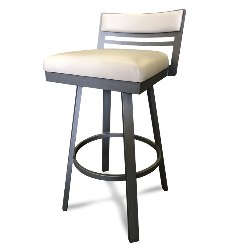 Wilnesha Swivel Upholstered Counter Stool with Metal Frame, Bar Stool (30" Seat Height)