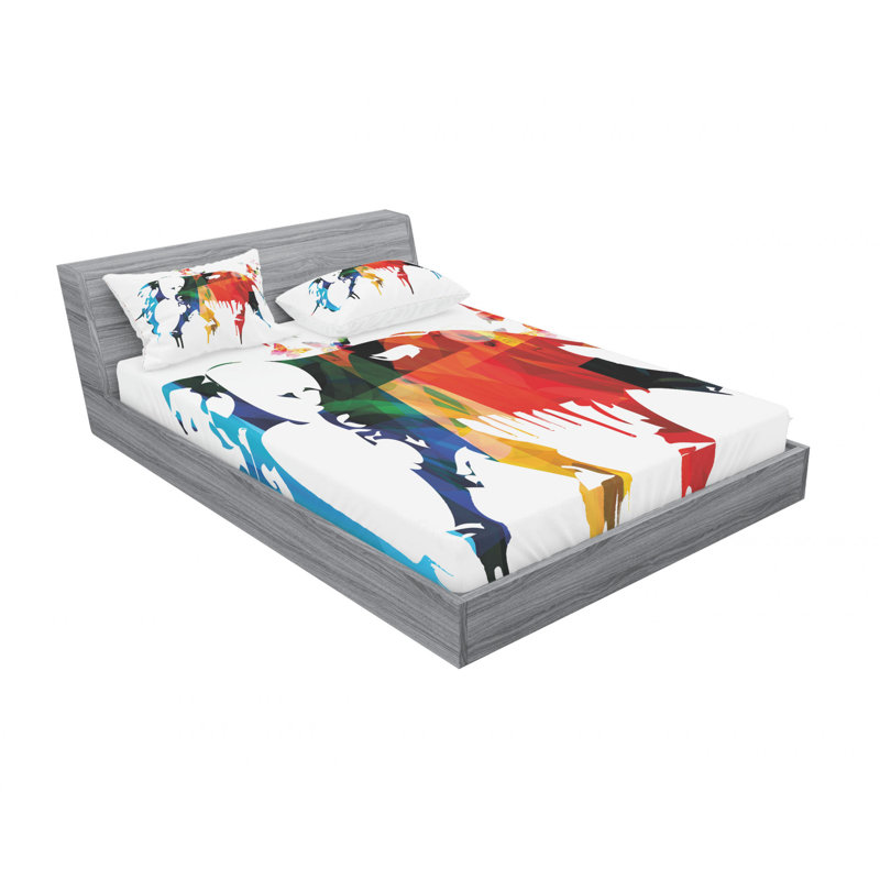 Ensemble de draps Safari Wild Life, Ensemble de draps pour lit double avec un drap-hou