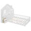 Lit plateforme double pleine grandeur avec fenêtre, tablettes, tiroirs, port et prises USB, blanc