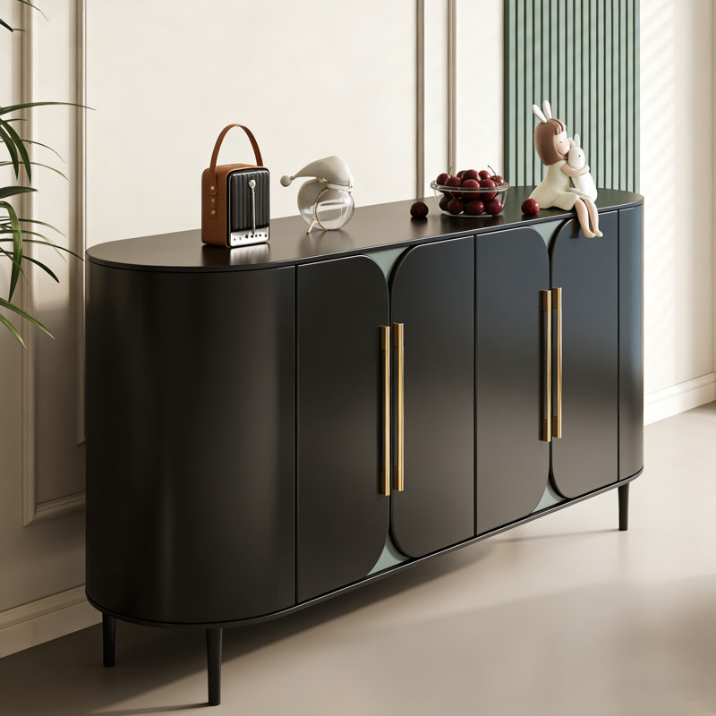 Buffet de style moderne et minimaliste, Noir