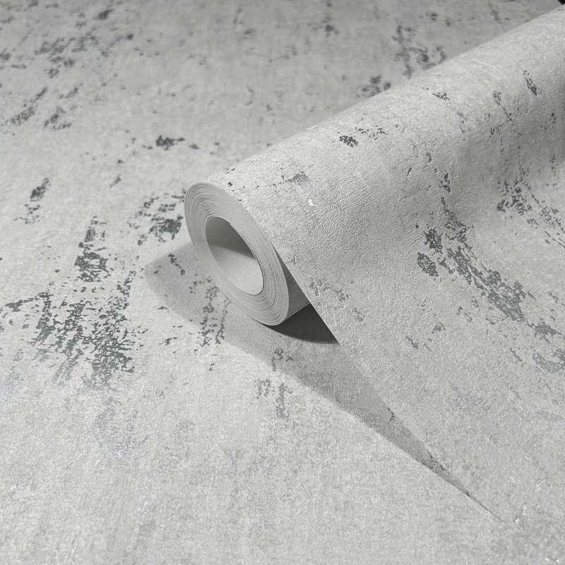 City Romance Industrial Wallpaper, Silver Grey