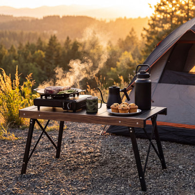 Modular IGT Camping Table, Folding Outdoor Table with Expandable Cooking Area for Camping, BBQ, and Patio
