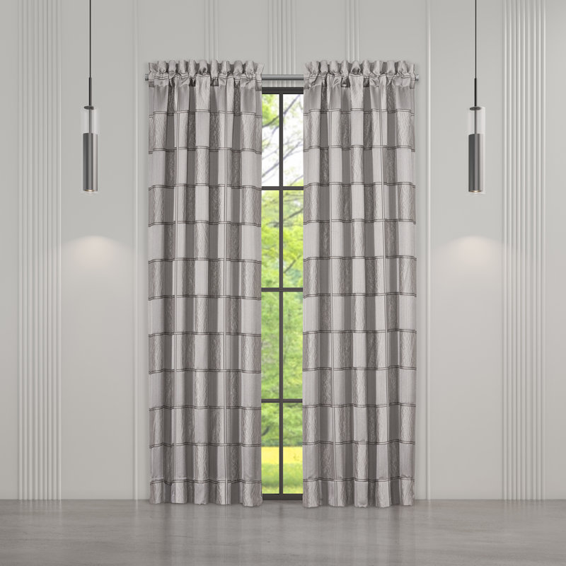 Paire de panneaux de fenêtre Brando, Gris anthracite, 95"