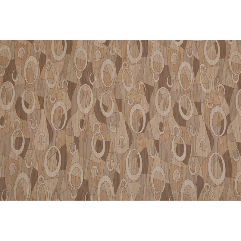 Rouleau de papier peint adhésif à peindre l 18 pi x l 18 po Yadiel, Beige / brun