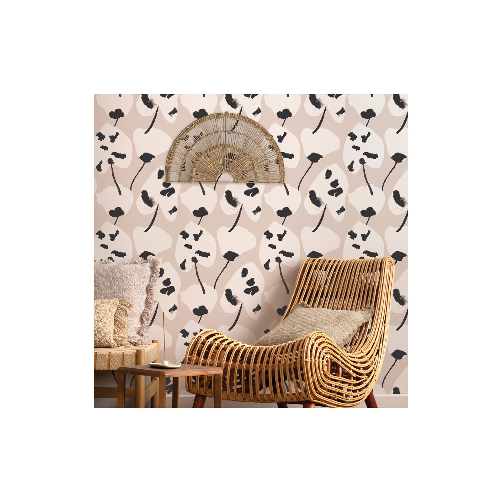 Painted Palm Peel And Stick Wallpaper