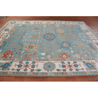 All-Over Floral Oushak Indian Area Rug