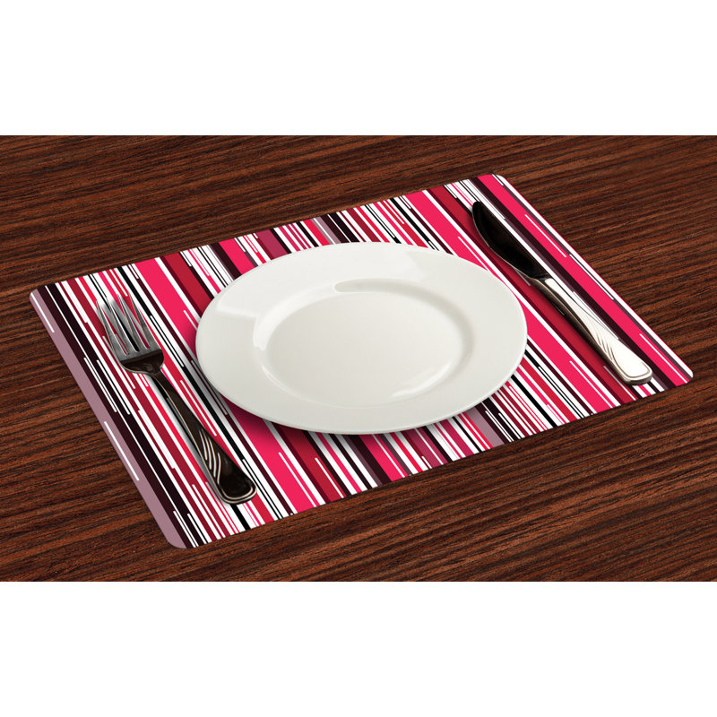 Polyester Striped Rectangle Placemat
