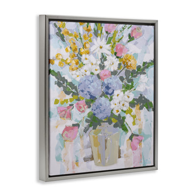 Cadre flottant pastel à motif abstrait, design par Joan Curtis