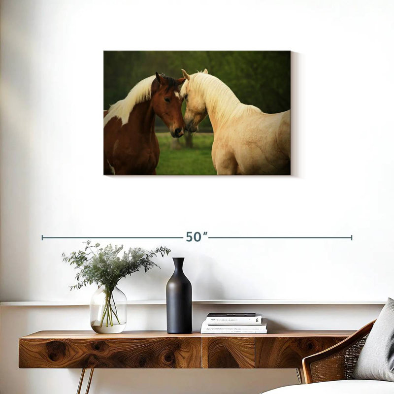 Chevaux muselant, H 20 po x l 30 po