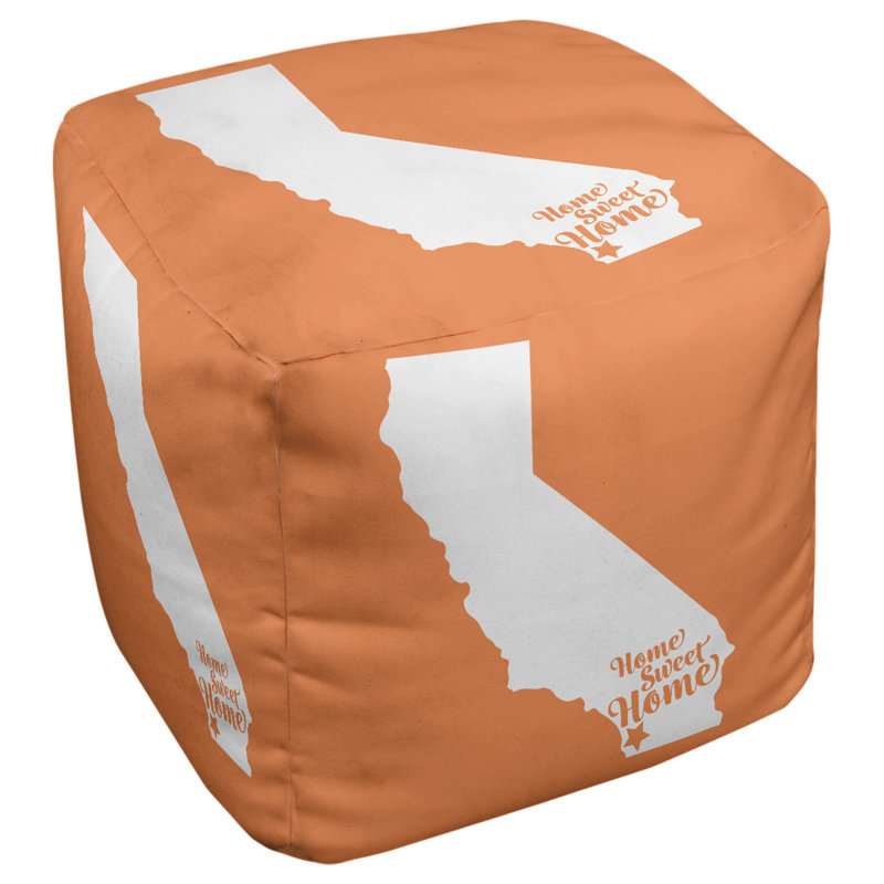 Repose-pieds cube san diego home, Orange