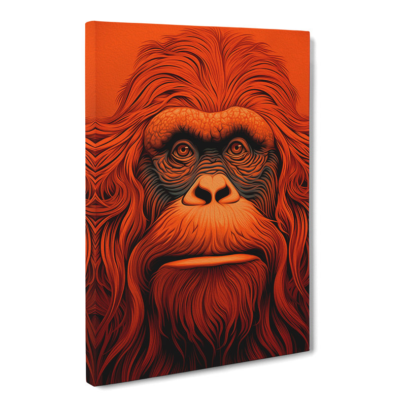 Orangutan Op - No Frame Print, 50cm H x 35cm W x 3cm D