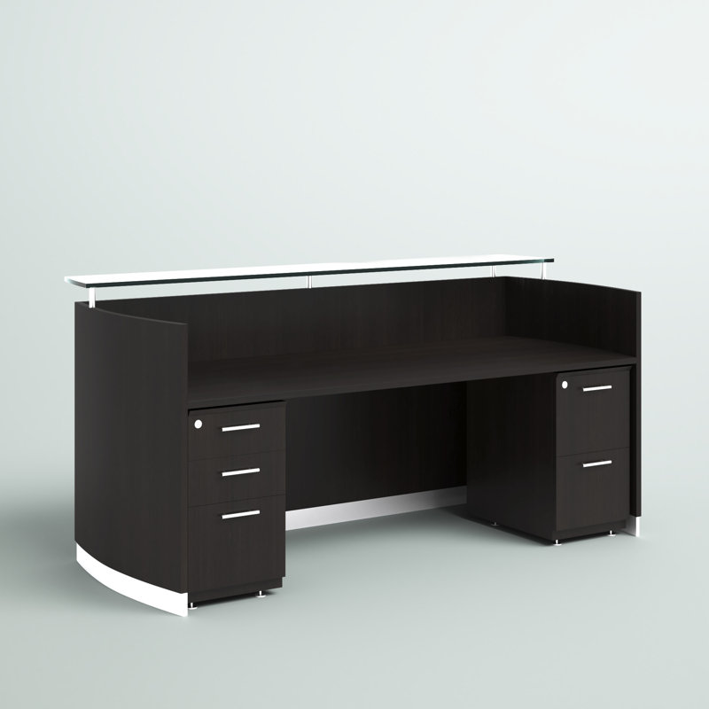 Bureau de réception rectangulaire Cason, Moka