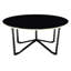 Table basse et tables de bout modernes 3 pièces avec dessus en verre trempé noir, fabrication en métal pour la décoration des pieds du salon