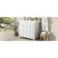 Meuble-lavabo de 36 po blanc antique avec lavabo en céramique, espace de rangement spacieux, attrait rustique et sensation de bon fonctionnement avec des compartiments spacieux, style rétro, processus d'assemblage simple
