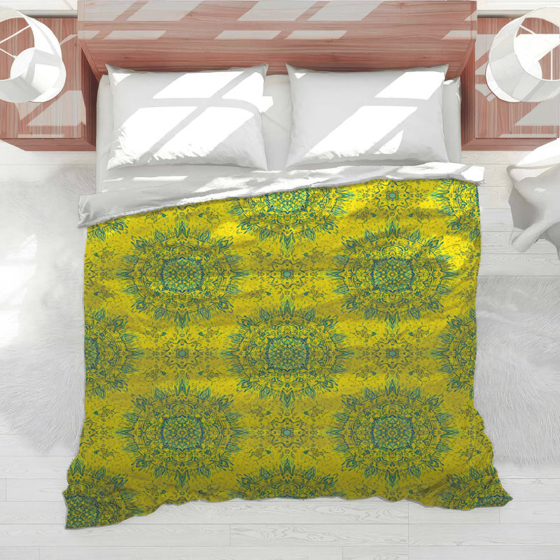 Édredon jaune à motif mandala, Twin
