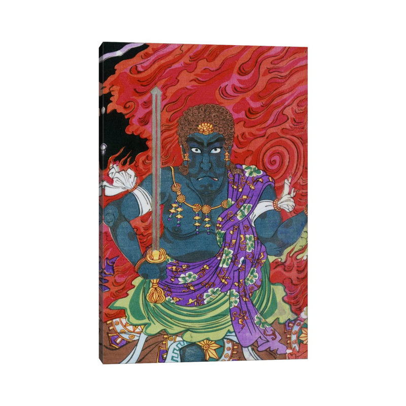 Acala (fudo) With Sword - Wrapped Canvas Painting