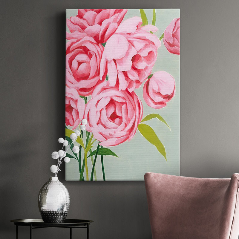 " This Year's Peonies II ", 18" H x 12" W x 1" D