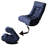 Foldable Reclining Chair For , Navy - 66.37 In. Wide Seat Multifunctional Floor With Linen Filler, 36.45 High Back