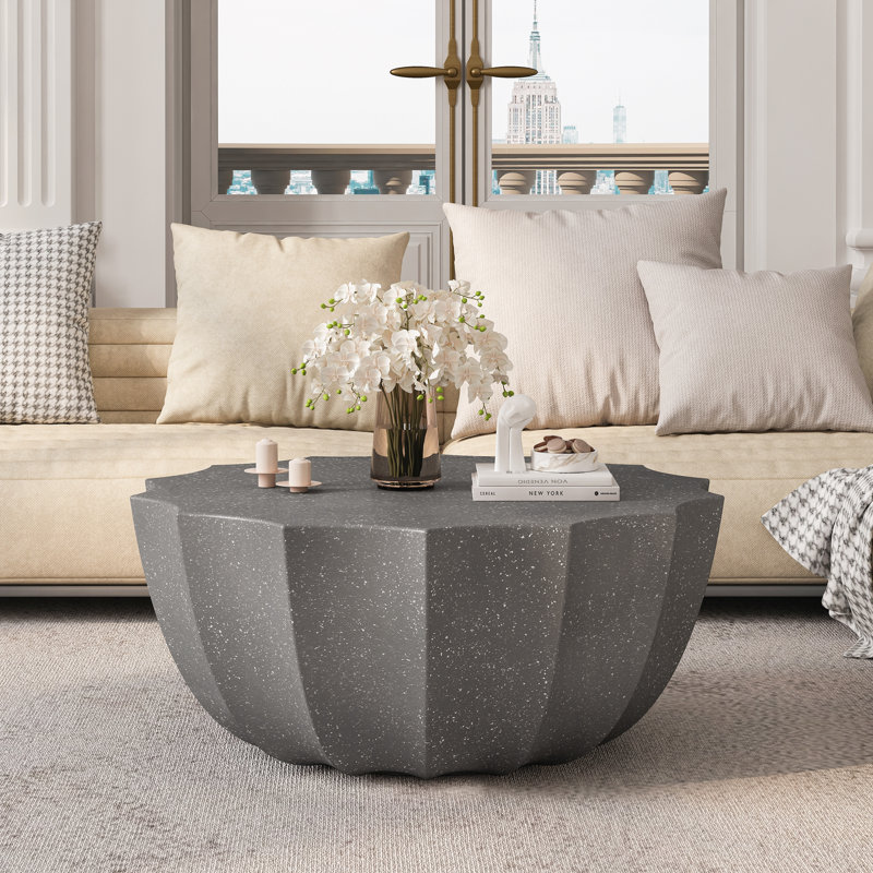 Table basse moderne d'extérieur et d'intérieur imperméable, Grey