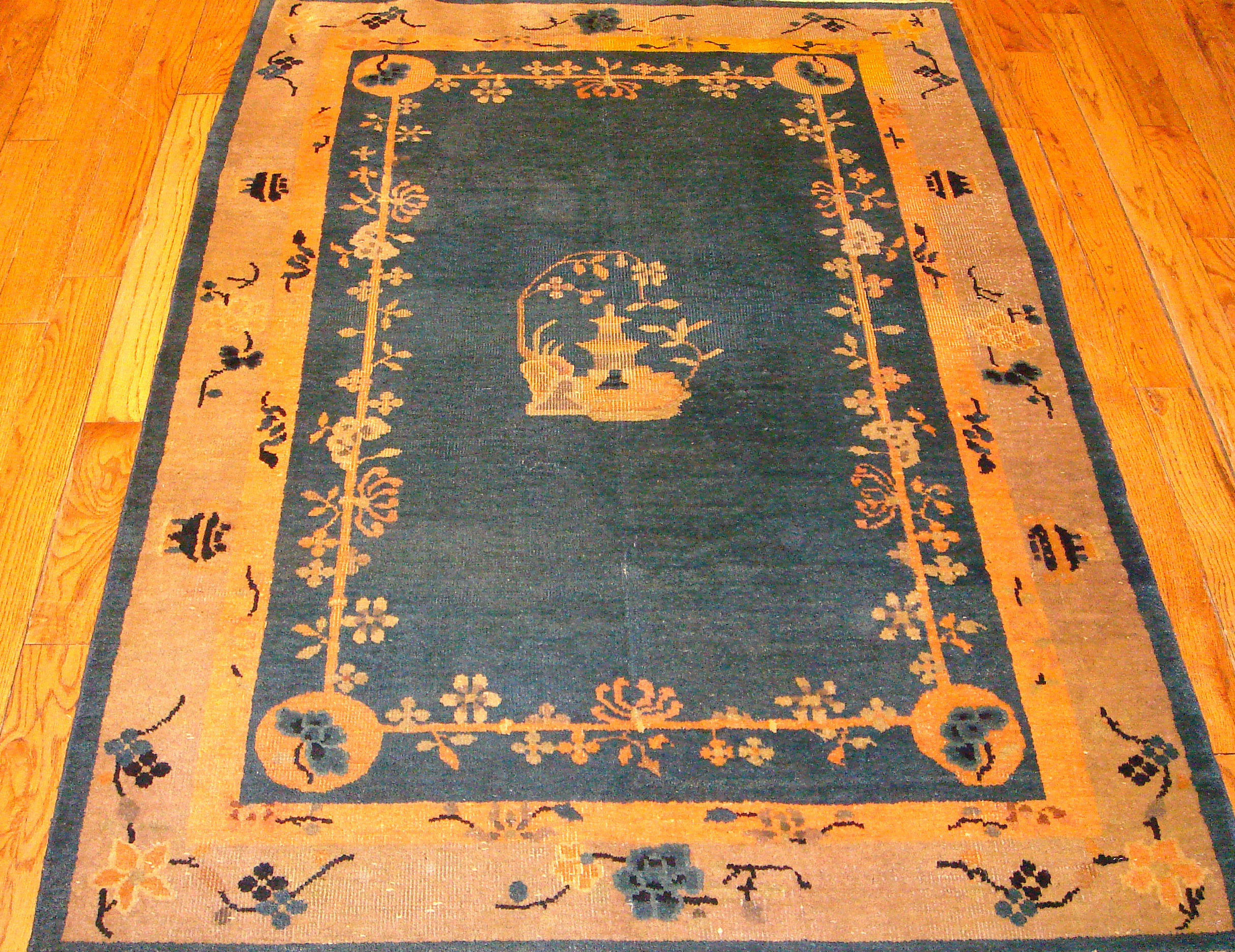 Pasargad Peking Antique Hand-Knotted Wool Blue/Brown Area Rug - Wayfair ...