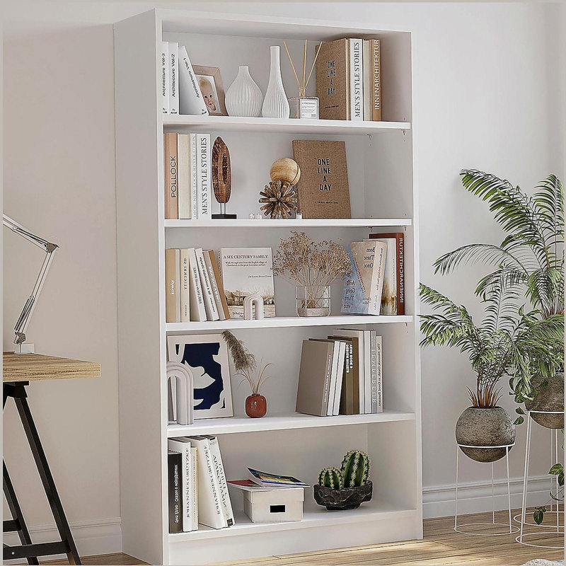 Bibliothèque 5 tablettes, Blanc