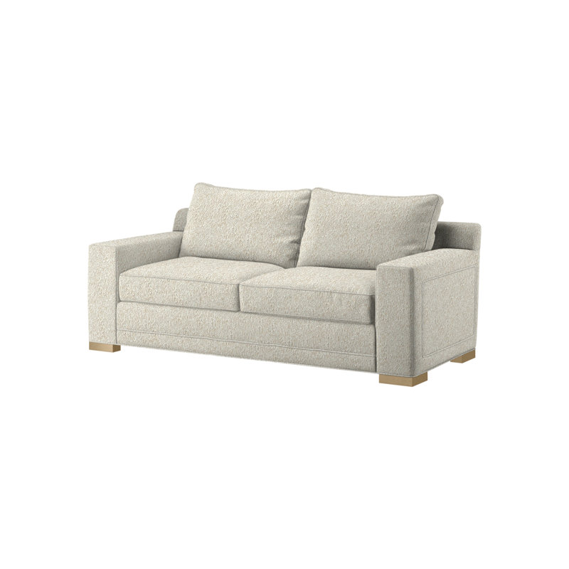 Canapé à accoudoirs carrés Ravenswood, Dune, Polyester fumée