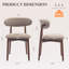Modern Solid Wood Dining Chair, Upholstered Seat, Curved Ergonomic Backrest, Sturdy Frame Side Chair-1532558966