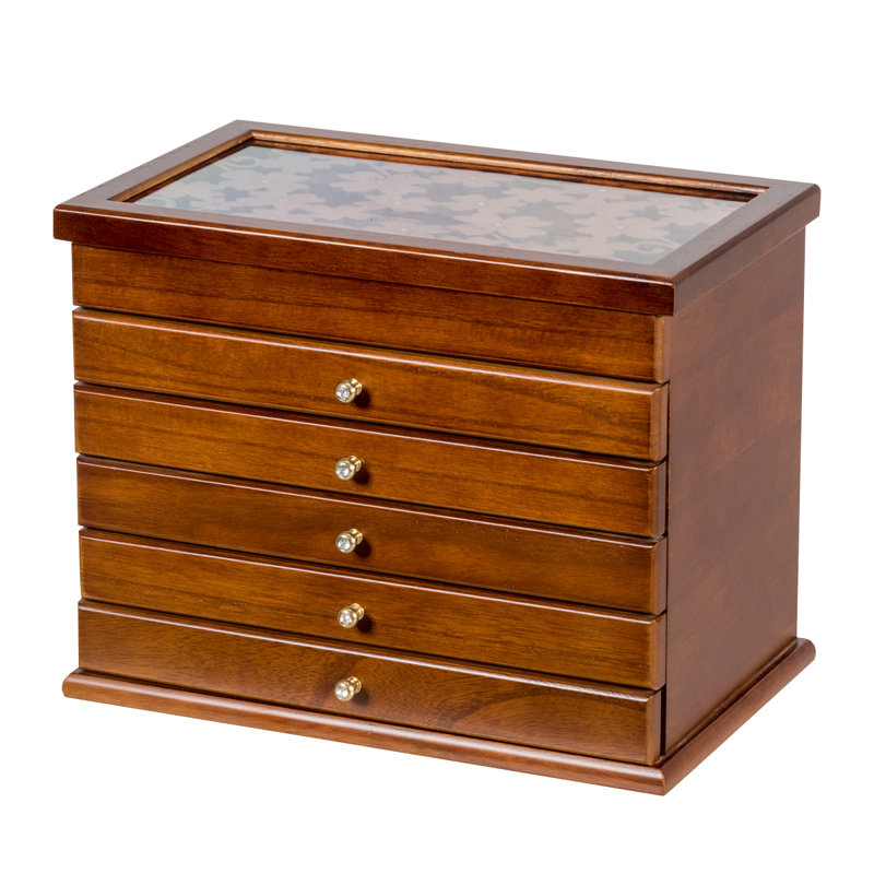 Wood Jewellery Box + Drawers