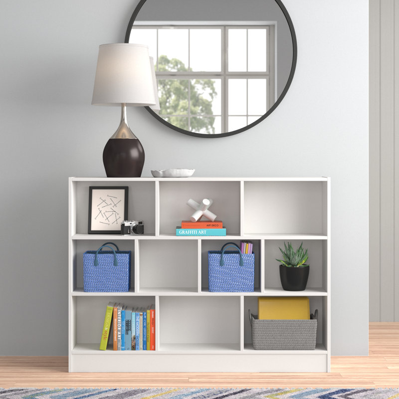 Bibliothèque standard H 40,9 "x l 39,4" Keedon, Blanc, (8 tablettes) H 42 po x l 39 po x P 9 po, 8