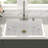 33" L x 22" W Granite Composite Drop-In Kitchen Sink Single Bowl Quartz Kitchen Sink with Sink Grid-107376197