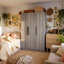 Armoire penderie 3 portes avec tringle et tablettes de rangement pour l'organisation de la chambre à coucher-101715242
