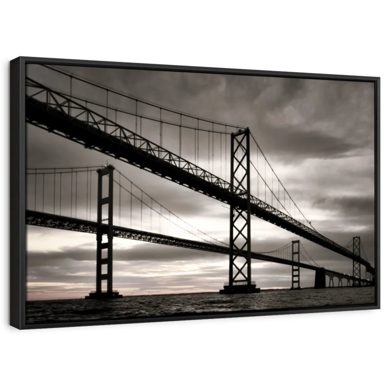 Impression sur toile Chesapeake Bridge, H 9 po x l 13 po