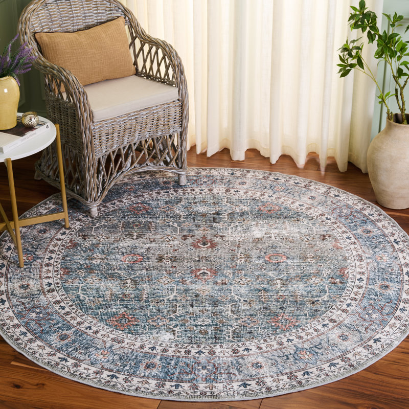 Arizona 322 Performance Machine Washable Oriental Rug, Round 6'