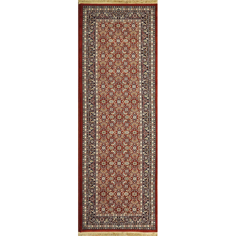 Tapis rouge/brun en laine wheeler Cirro