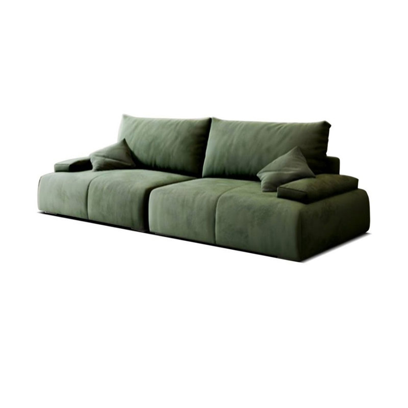 Coussin modulaire vert 100% polyester, Vert, H 33,07 po x l 93,7 po x P 38,98 po