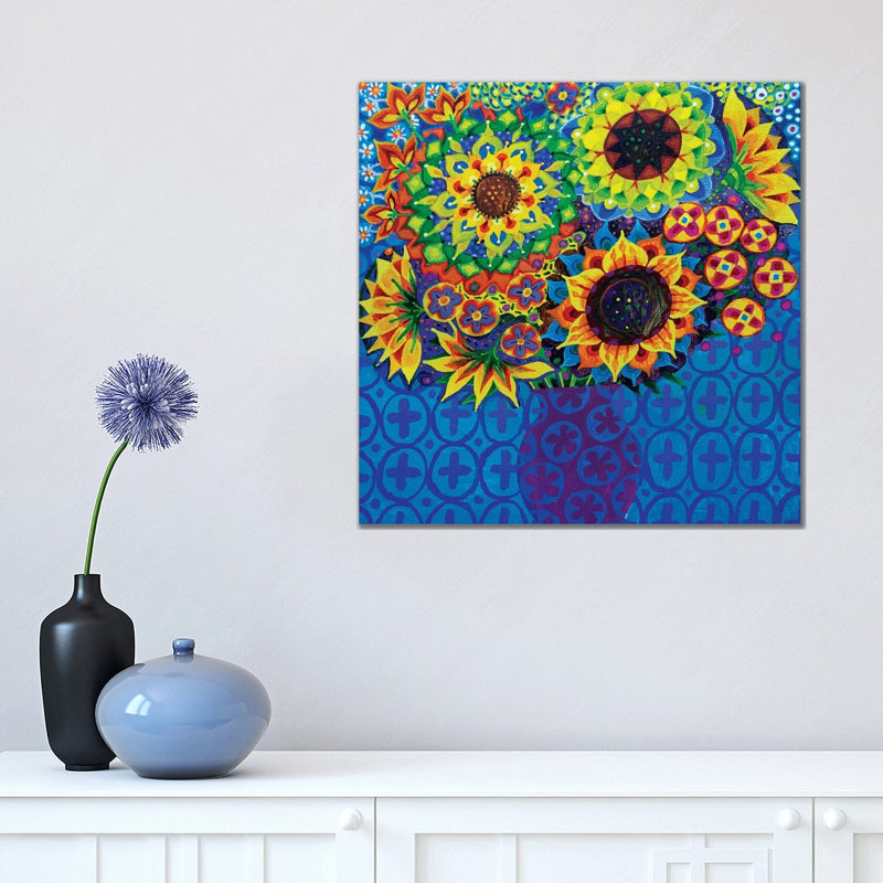 Sunflowers I by Imogen Skelley - Painting on Canvas, Wrapped Canvas, 45.72cm H x 45.72cm W x 1.9cm D
