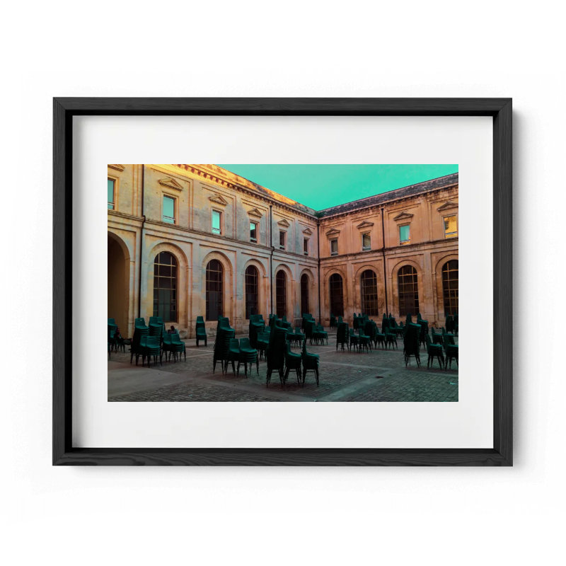 Take A Seat Print by Joseph Regan, Black, 14" H x 16" W x 0.75" D