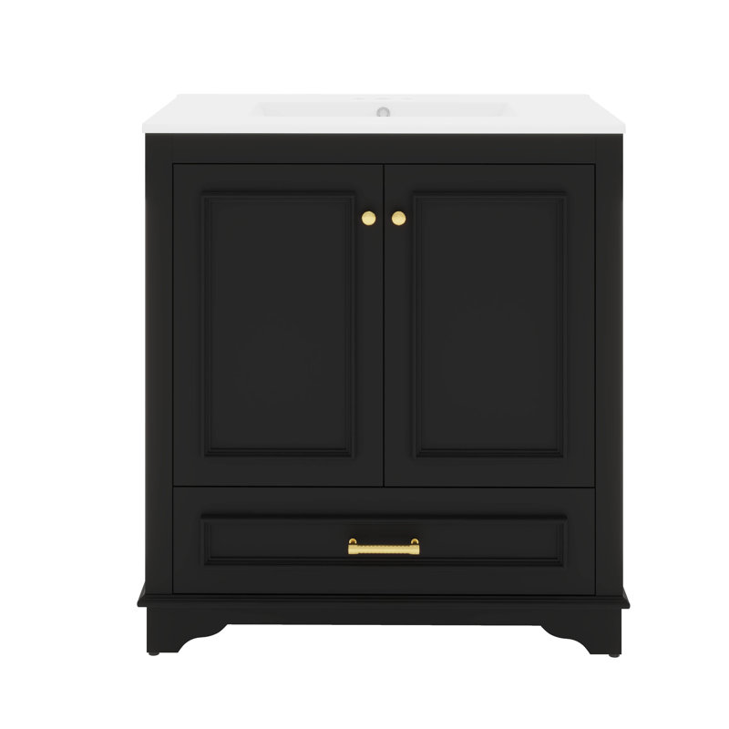Meuble-lavabo 30 po avec lavabo, meubles-lavabos 30 po, Noir