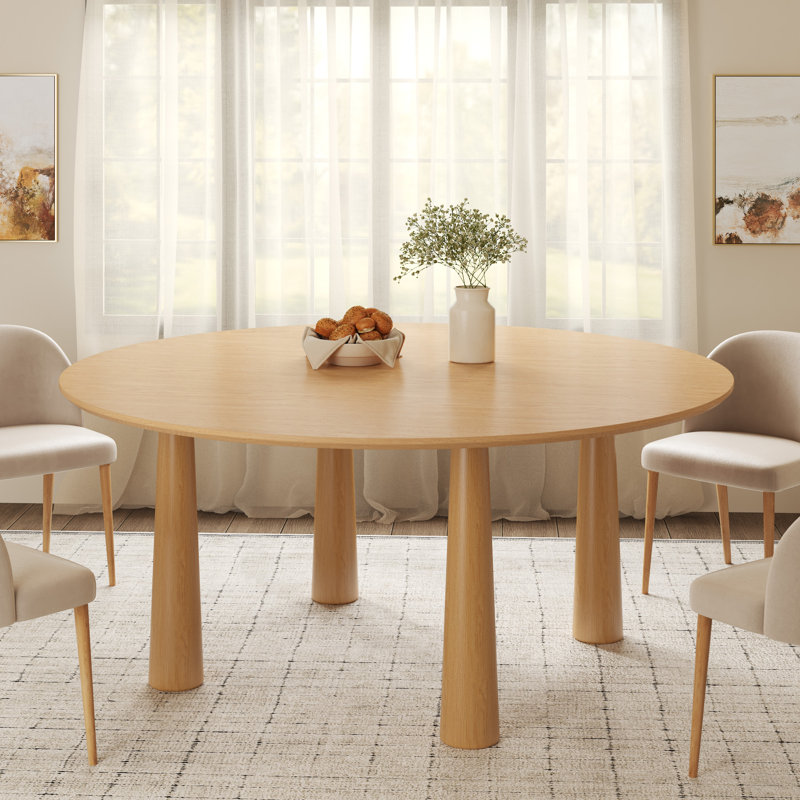 Table de salle à manger Caitlyn, H 30 po x L 59 po x l 59 po, Chêne