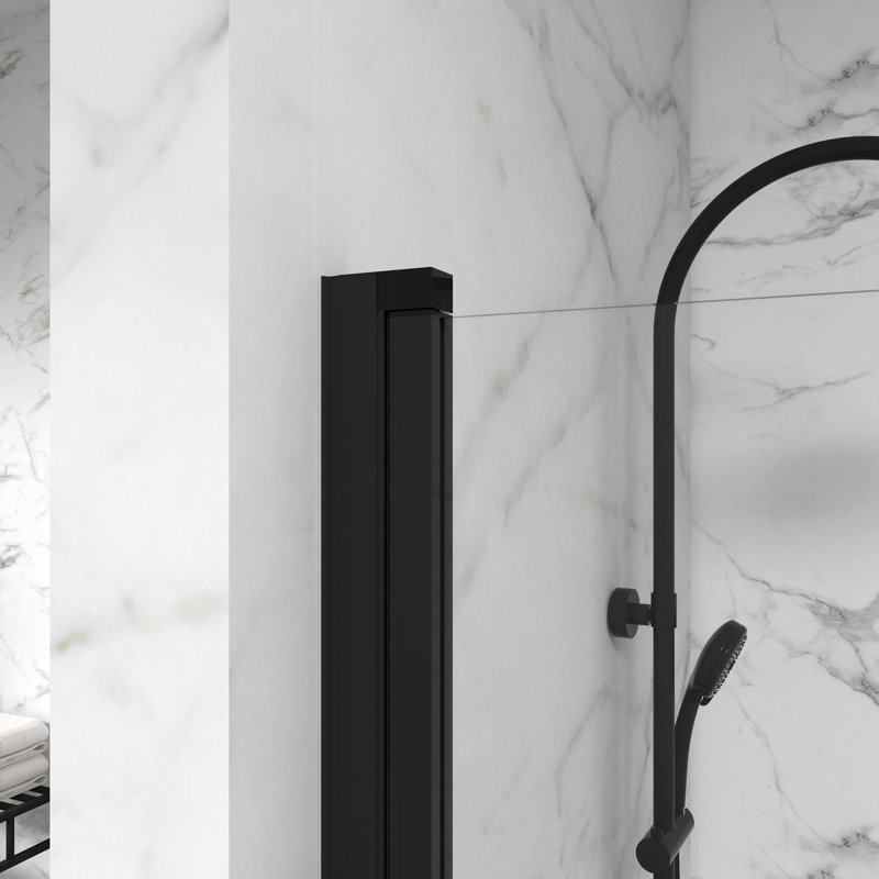Bathtub Screen Panel Shower Door 180° Pivot