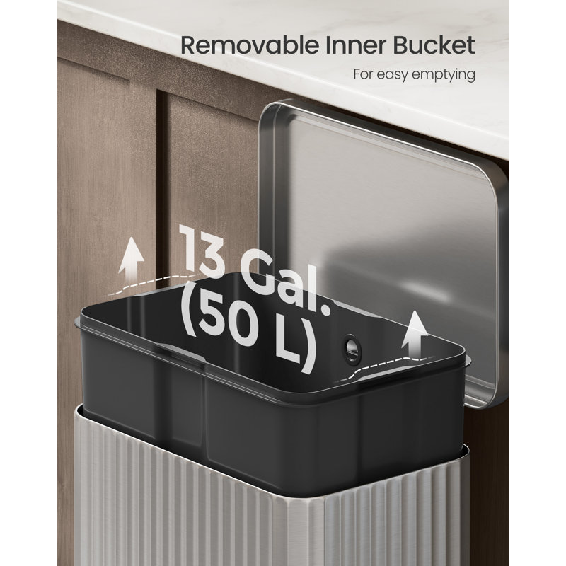Step On Kitchen Trash Can - 50L, White