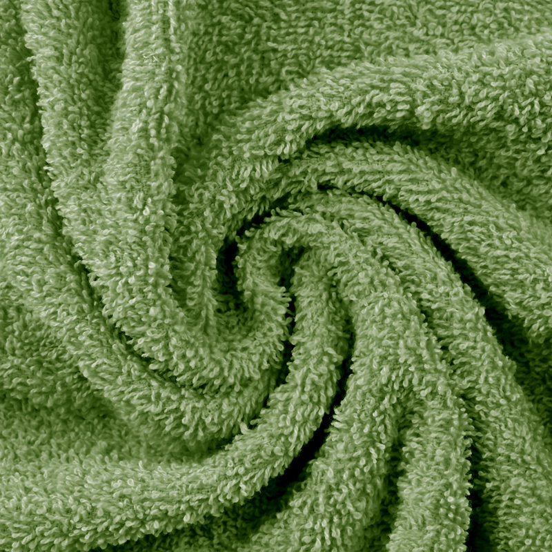 Terrycloth Bath Towels, Terrace Green