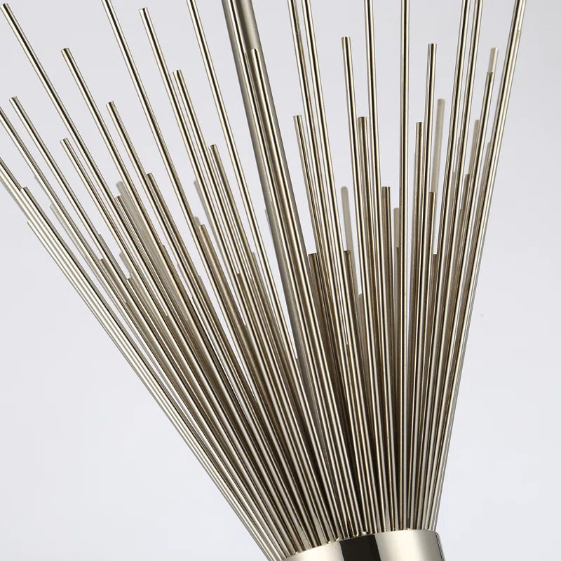 Luminaire suspendu géométrique à DEL Gennesy, Argent argent