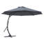 Parasol de patio en porte-à-faux de 11 pi en aluminium avec rotation à 360 ° UPF50 +