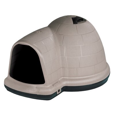 Taupe Plastic Igloo Style Dog House -  Petmate, 25942