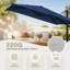 Parasol de patio carré de 10 pi avec base lestée, réglage de l'inclinaison et rotation de la pédale à 360 °-133354183