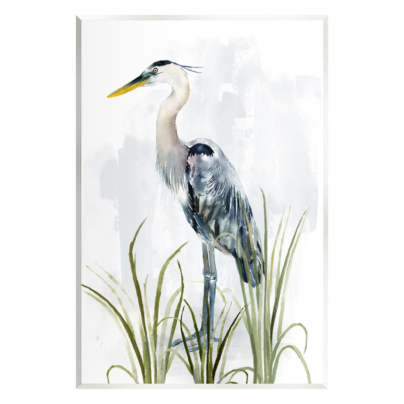 Oiseau de rivage regardant à gauche par Carson Lyons, H 19 po x l 13 po x P 0,5 po