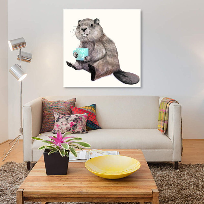 « dam fine coffee », reproduction d’impression sur toile, H 12 po x l 12 po x P 0,75 po, Toile tendue, Pas de tapis